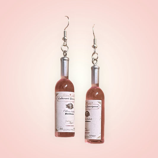 Wine bottle earrings