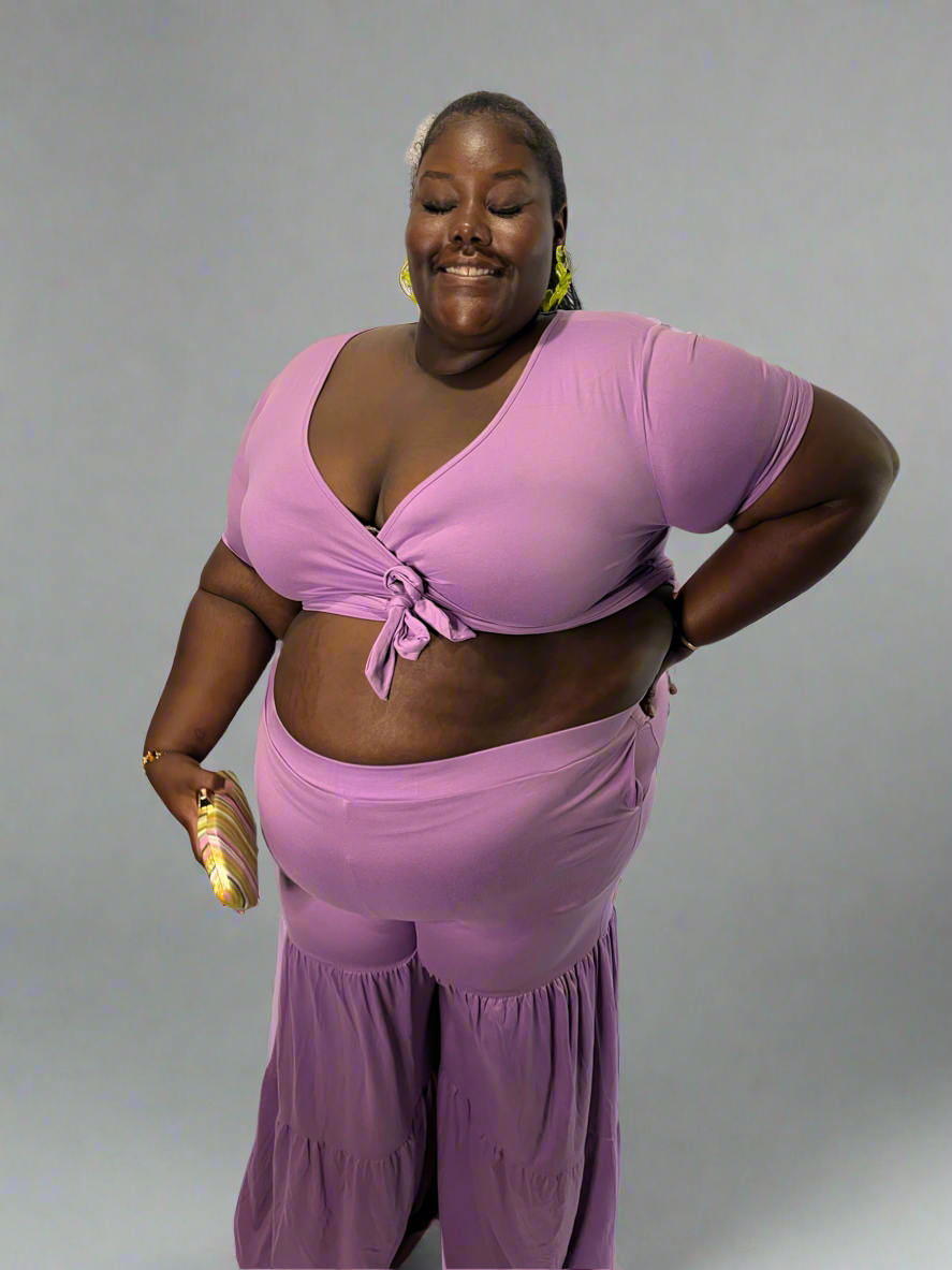 Women's New Summer Two-Piece Wide Leg Pants Set- “7even Curve”