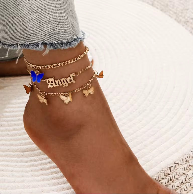Butter fly anklets with extenders