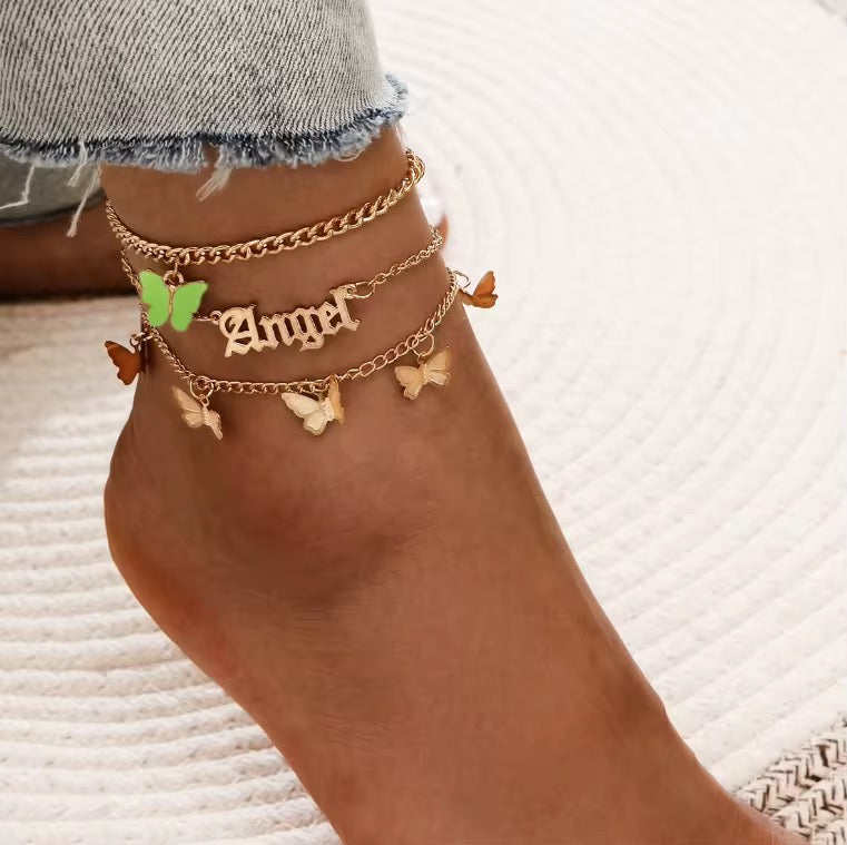 Butter fly anklets with extenders