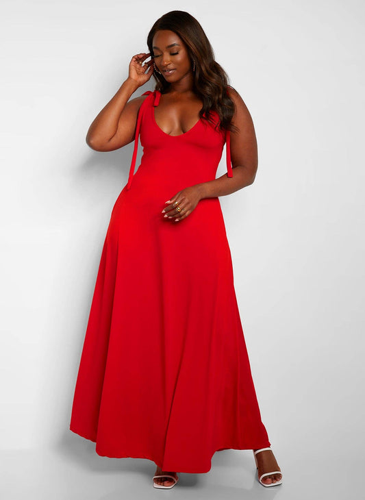 Maxi Skater Dress W. Pockets “7even Curve”