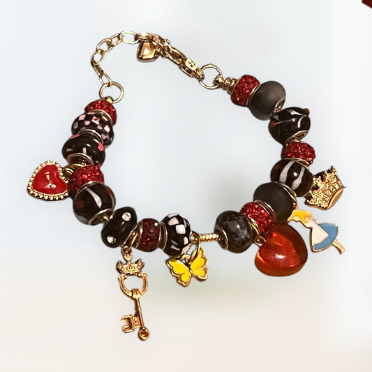 Queen of Hearts Charm Bracelet