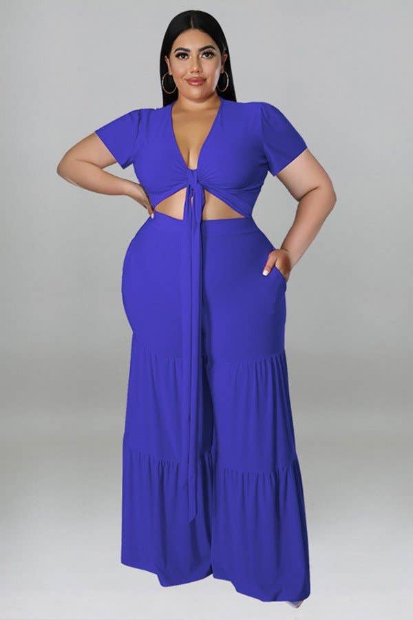 Women's New Summer Two-Piece Wide Leg Pants Set- “7even Curve”