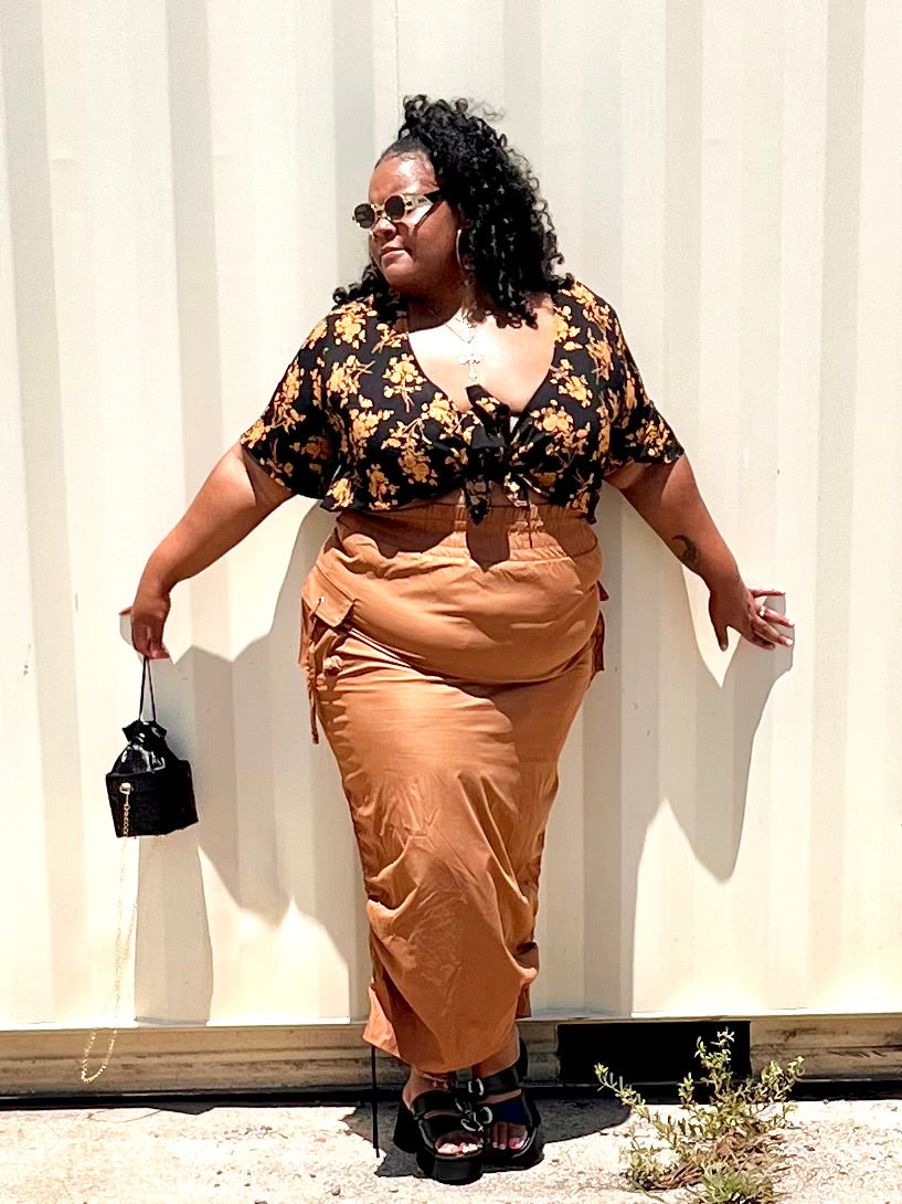 Windbreaker maxi skirt “7even Sleek”