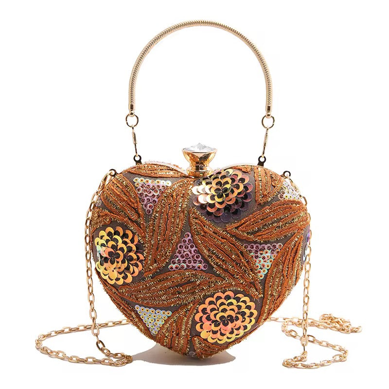 Glam Heart Sequin Handbag