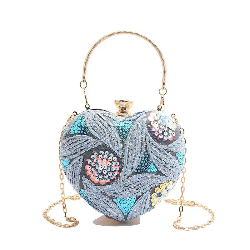 Glam Heart Sequin Handbag