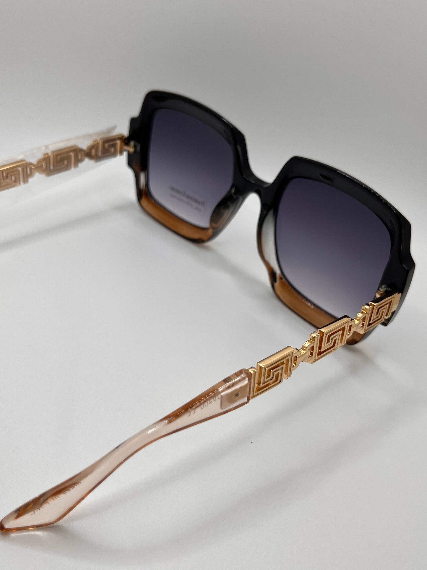 Large Square Shape Mix Color Frame Sunglasses