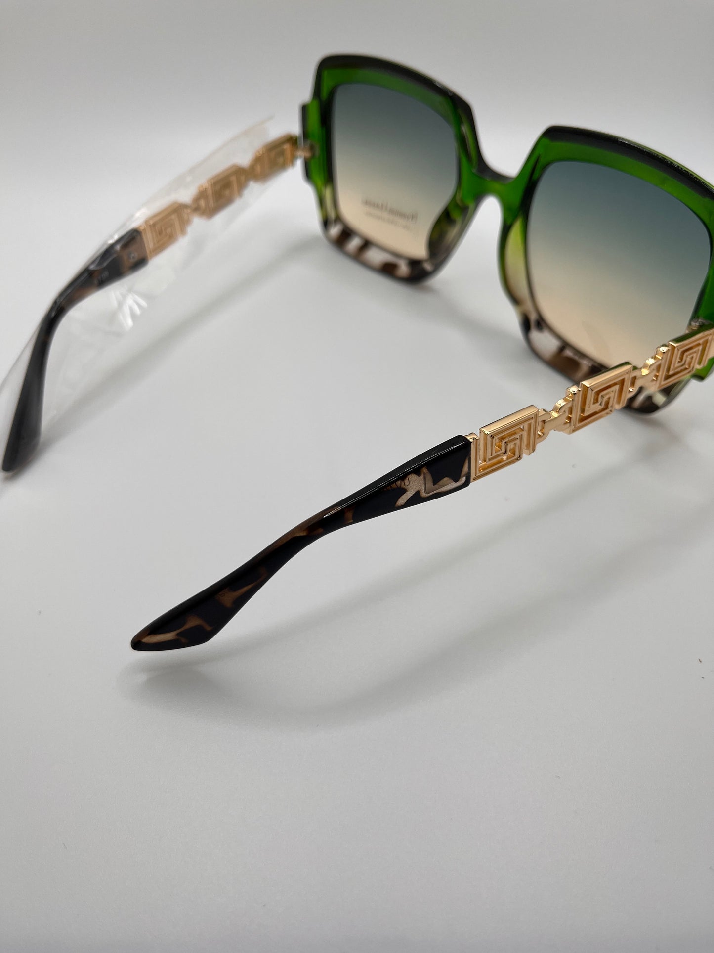 Large Square Shape Mix Color Frame Sunglasses